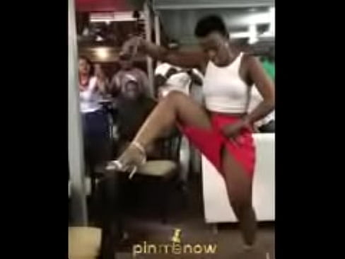 Lady Dancing After Drinking Some Bottles Of a.