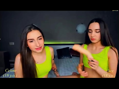 Not Lesbian Twins playing on cam