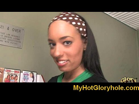 Gloryhole ebony slut blowjob