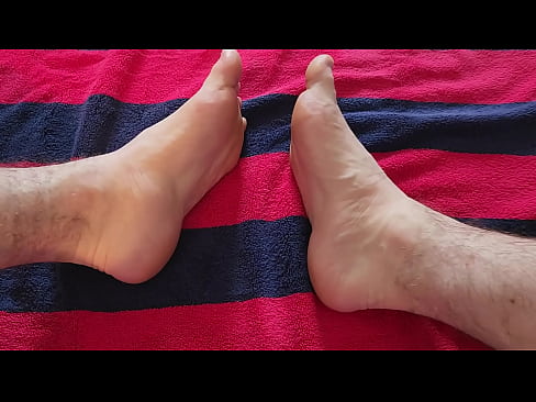 Feet POV hairy white