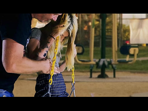 girl lost in the park gets her asshole pounded on the swing set