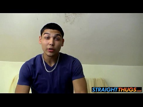 Straight latin thug Rico Stone is full of attitude and cum