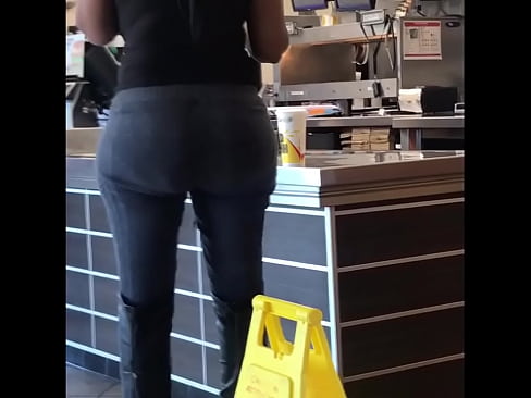 Black fat ass ordering food