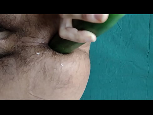 Cucumber in asshole