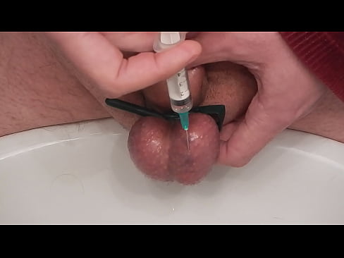 Testicle saline injection 5ml each