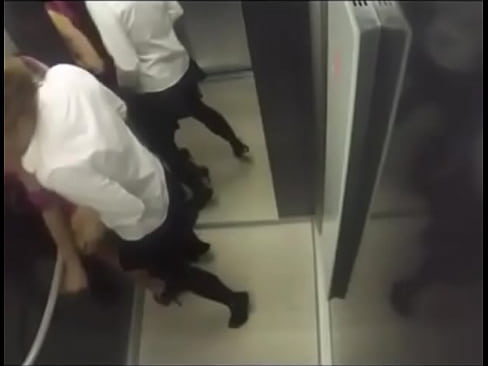 Two lesbian sex in elevator