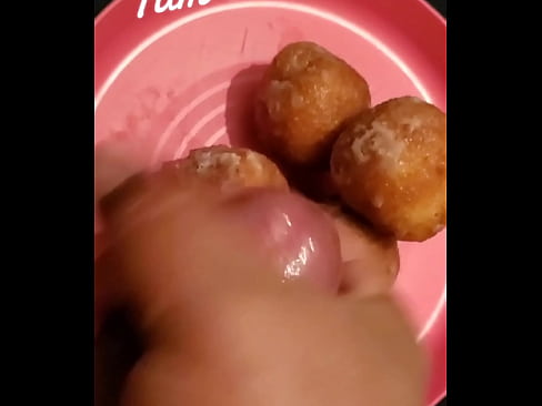 Donutt holes soaking in my sweet cock milk.