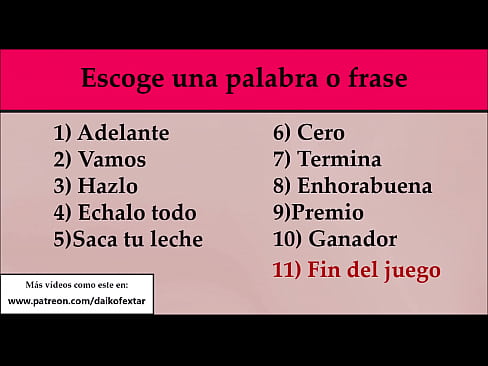 Juego para masturbarse - Elige un numero y espera el resultado.