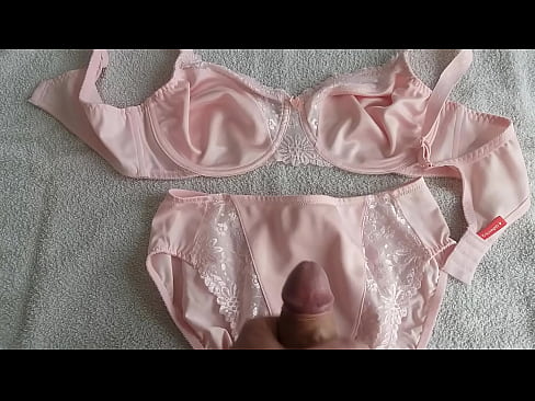 Masturbating on pink underwear
