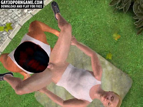 Some sexy 3D anal sex in the park with blonde hottie