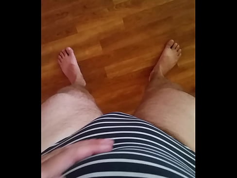 Sissy plays in a swimsuit
