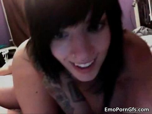 Horny and sexy emo chick getting slutty
