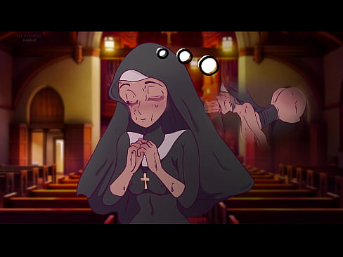 A nun prays and presents a huge black cock ! Hentai ,Cartoon !