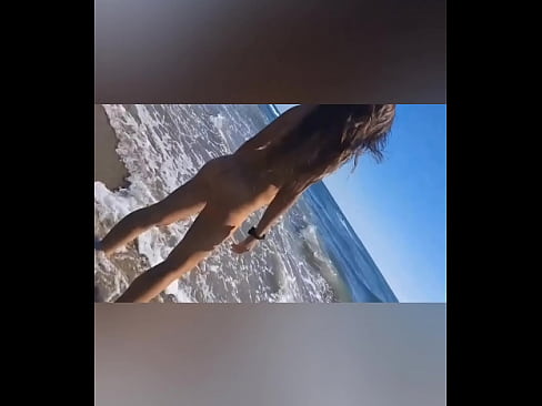 body all naked in California beach