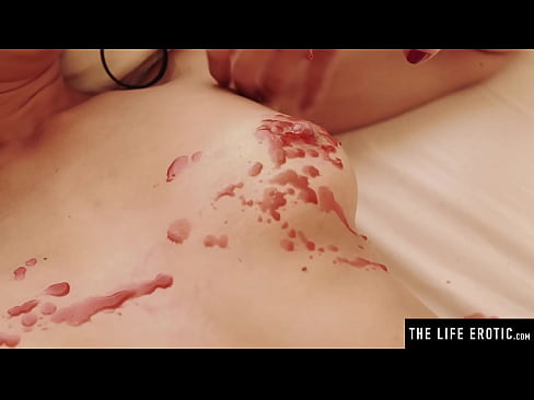 These gorgeous lesbians enjoy hot wax play while licking pussy