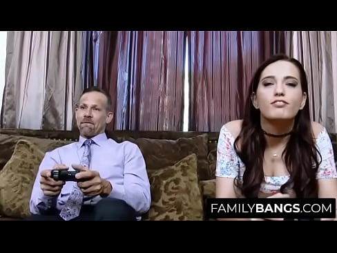 Playing Video Games with Stepdad Ends Very Well ⭐ FamilyBangs.com