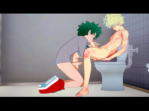 Boku No Hero Academia Yaoi - Midoriya sucks Bakugou's dick