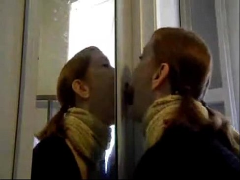 Redhead GF Gives Closet Gloryhole Blowjob