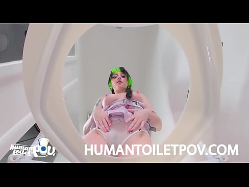 You surprise alt girl by hiding in her toilet begging for her to sit on your face and piss