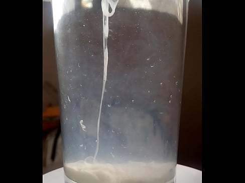 Tons of cum in a glass of water