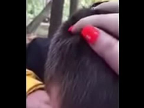 My chubby lets me eat her pussy in a public park