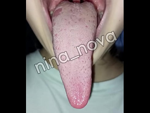 Long tongue girl