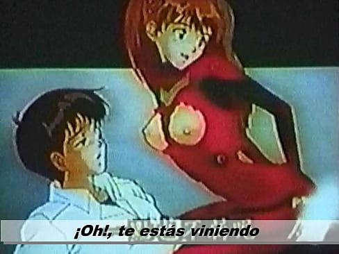 Asuka de coge a Shinji