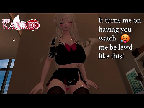 Vtuber Kanako fucks a dildo in front of you! She gets excited!