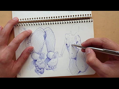 I'll show you how I sketch with a ballpoint pen