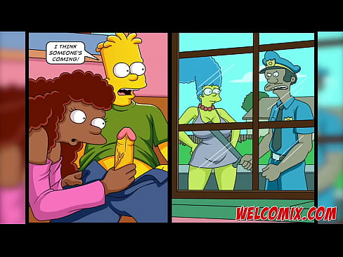 Hot girl fucking with the cop - The Simptoons