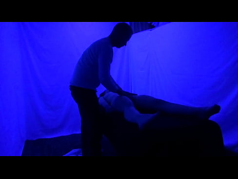 Juicy Naked Teenie Gets Massage under Black Light