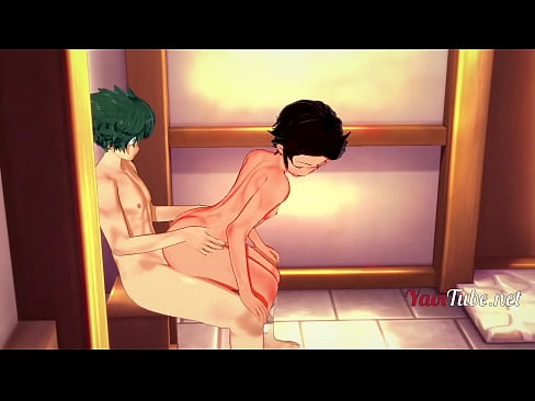 Boku No Hero Kimetsu No Yaiba Yaoi Hentai 3D - Tanjiro & Deku Having Sex