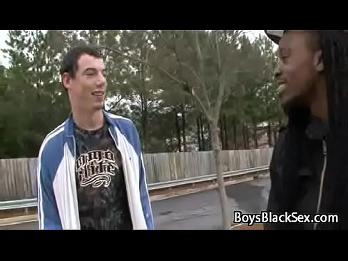 Black Gay Muscular Man Seduces Teen White BOy For A Good Fuck 04