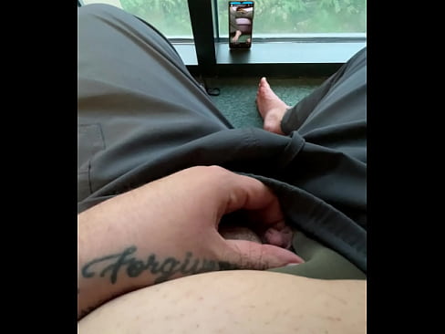 public jerk off session leads to this pulsating ruined orgasm for my huge clitdick easily bigger than a micro penis