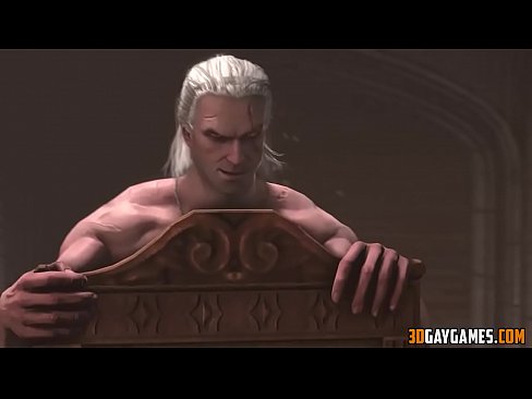 Gay cartoon with The Witcher
