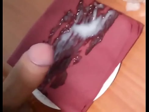 Extreme huge load to napkin on table after wank