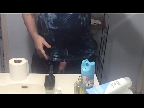 Soft cock in bathroom