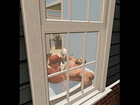 spying on hunky neighbor