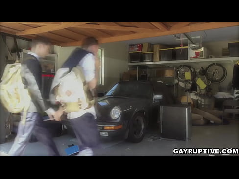 Teen Twinks First Time Fucking in the Garage