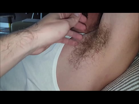 Giving my bf a great hairy armpit massage