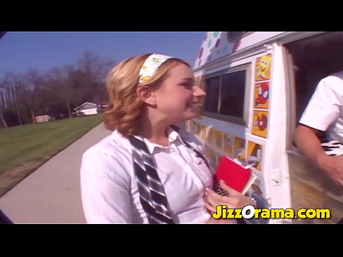 JizzOrama - Kinky Sex Van And Little Blonde Wanting A Lollipop
