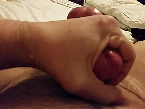 Cumshot with bound cock