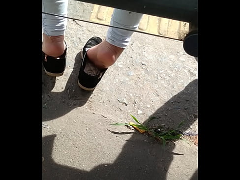 Feet spy girl on the street
