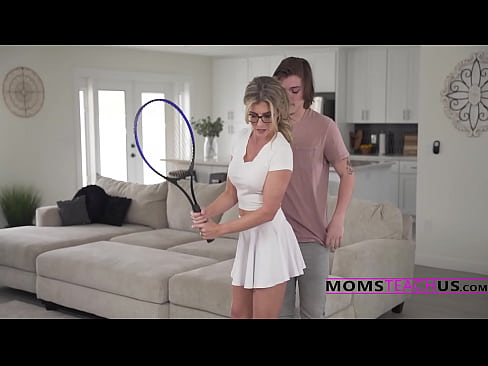 Rich Housewife Tennis Stepmom Helps Me With My Game