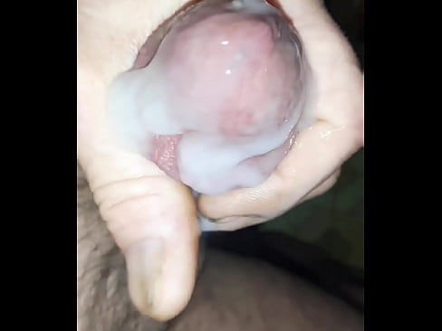 Masturbating with cum shot