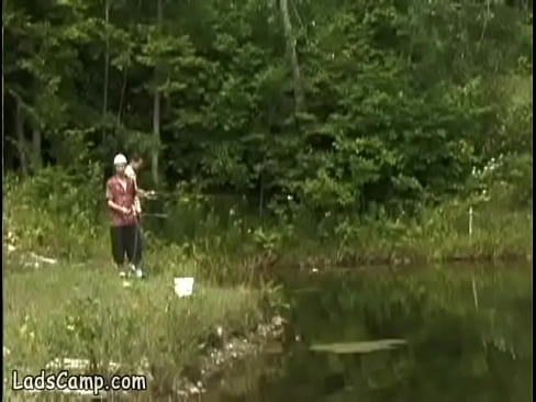 Young fishermen filmed sucking in forest