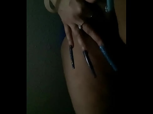 young exotic escort rubs pussy with long nails