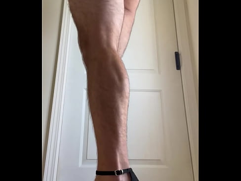 Sissy showing off ass in high heels