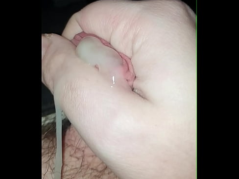 Uncut cumshot in slowmo