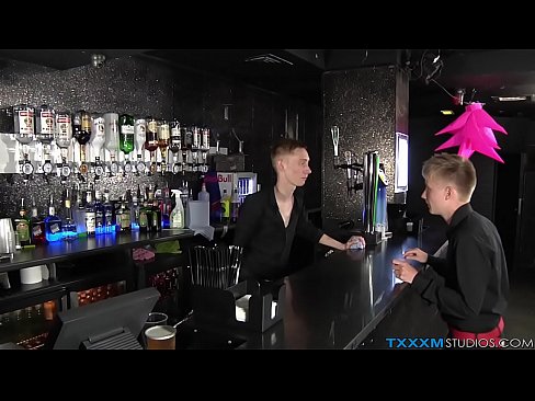 Twink gets dicked hard in the bar